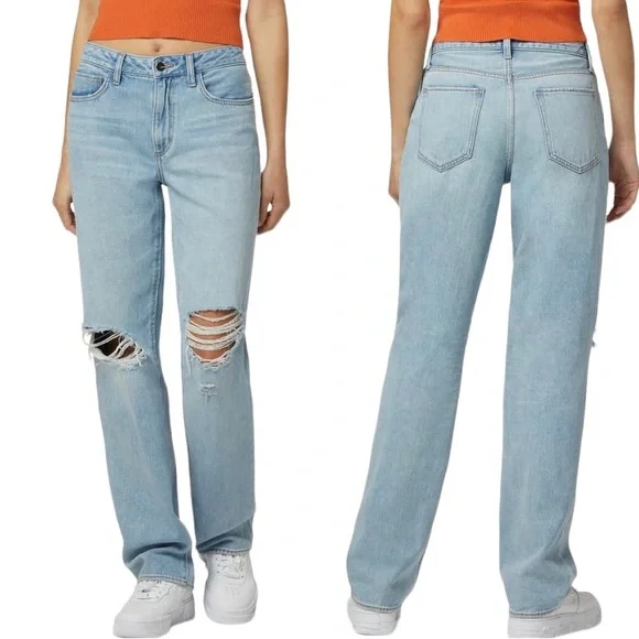 Favorite Daughter Jeans Women The Tommy Boyfriend Mid Rise Distress Size 31 New - Picture 1 of 14